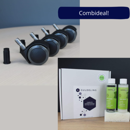 Combideal: 3-in-1 Leder Onderhoudsset + 1x Set Nieuwe Wielen