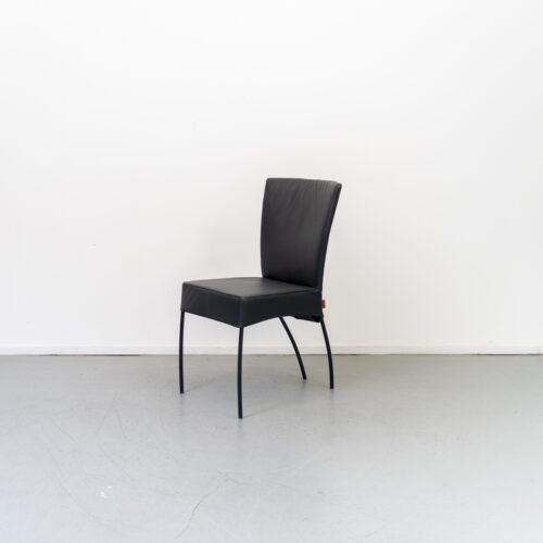 Montis Spica Stoel Zwart Leder - Zwart Frame