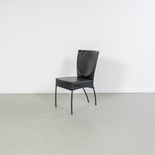 Montis Spica Stoel Zwart Leder - Zwart Frame