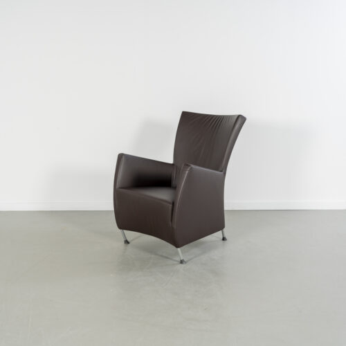 Montis Windy Fauteuil Bruin Leder - Staal