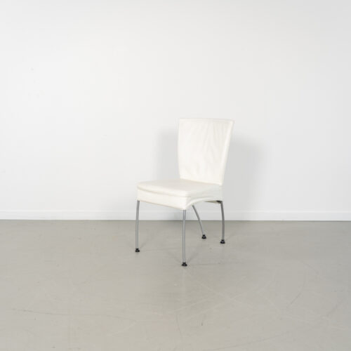 Montis Spica Stoel Wit Leder - RVS Frame