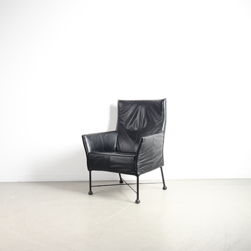 Montis Charly Fauteuil Zwart Leer - Zwart