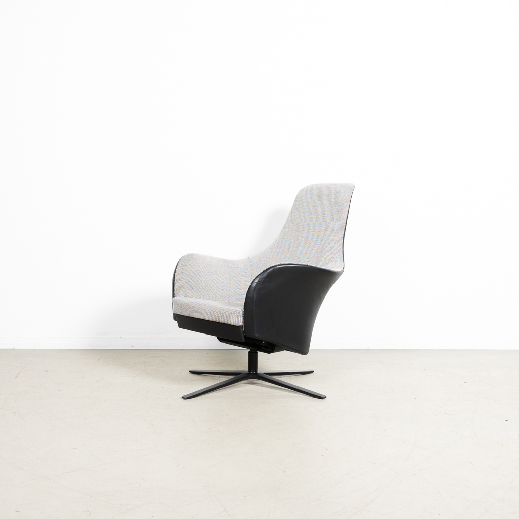 Montis Marvin Fauteuil Lichtgrijs/Zwart Stof/Leer