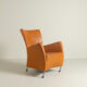 Montis Windy Fauteuil Oranje Leer - Grijs