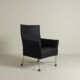 Montis Charly Fauteuil Zwart Leer - Aluminium (Op Doppen)