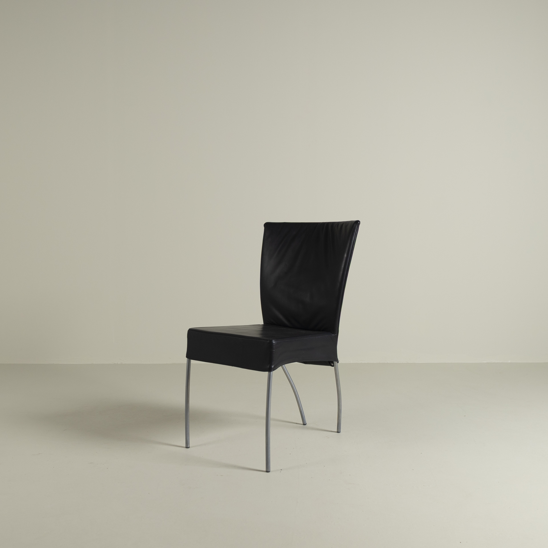 Montis Spica Stoel Zwart Leer - Grijs