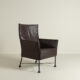 Montis Charly Fauteuil Bruin Leer - Zwart (Op Doppen)