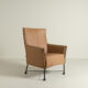 Montis Charly Fauteuil Zand Leer - Zwart (Op Doppen)