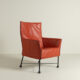 Montis Charly Fauteuil Tomato Leer - Zwart (Op Doppen)