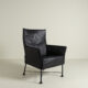 Montis Charly Fauteuil Zwart Leer - Zwart (Op Doppen)