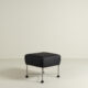 Montis Charly Hocker Zwart Leer - Aluminium (Op Doppen)