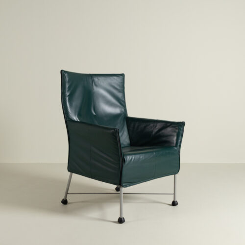 Montis Charly Fauteuil Groen Stof - Aluminium (Op Doppen)