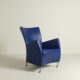 Montis Windy Fauteuil Blauw Leer - Grijs