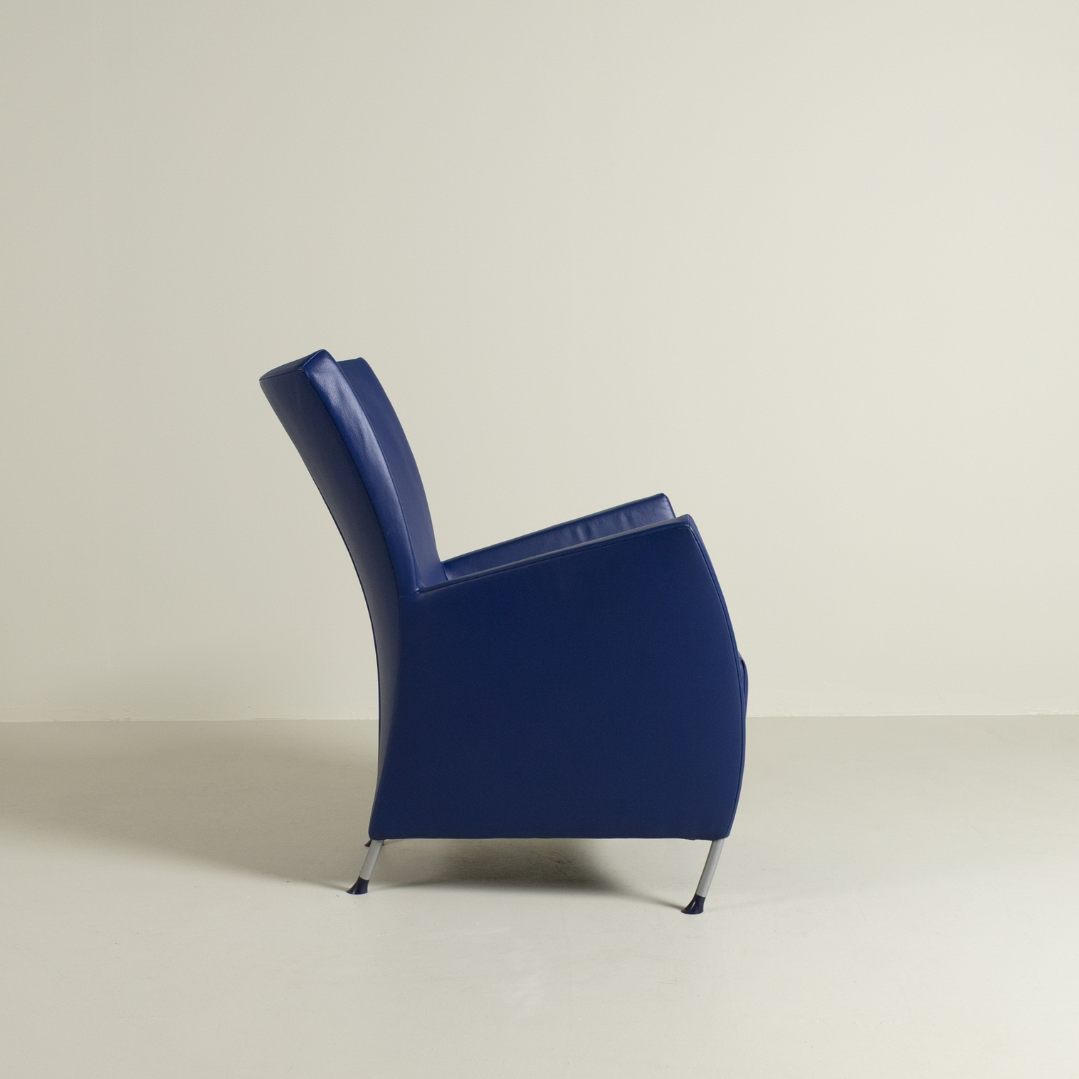Montis Windy Fauteuil Blauw Leer - Grijs