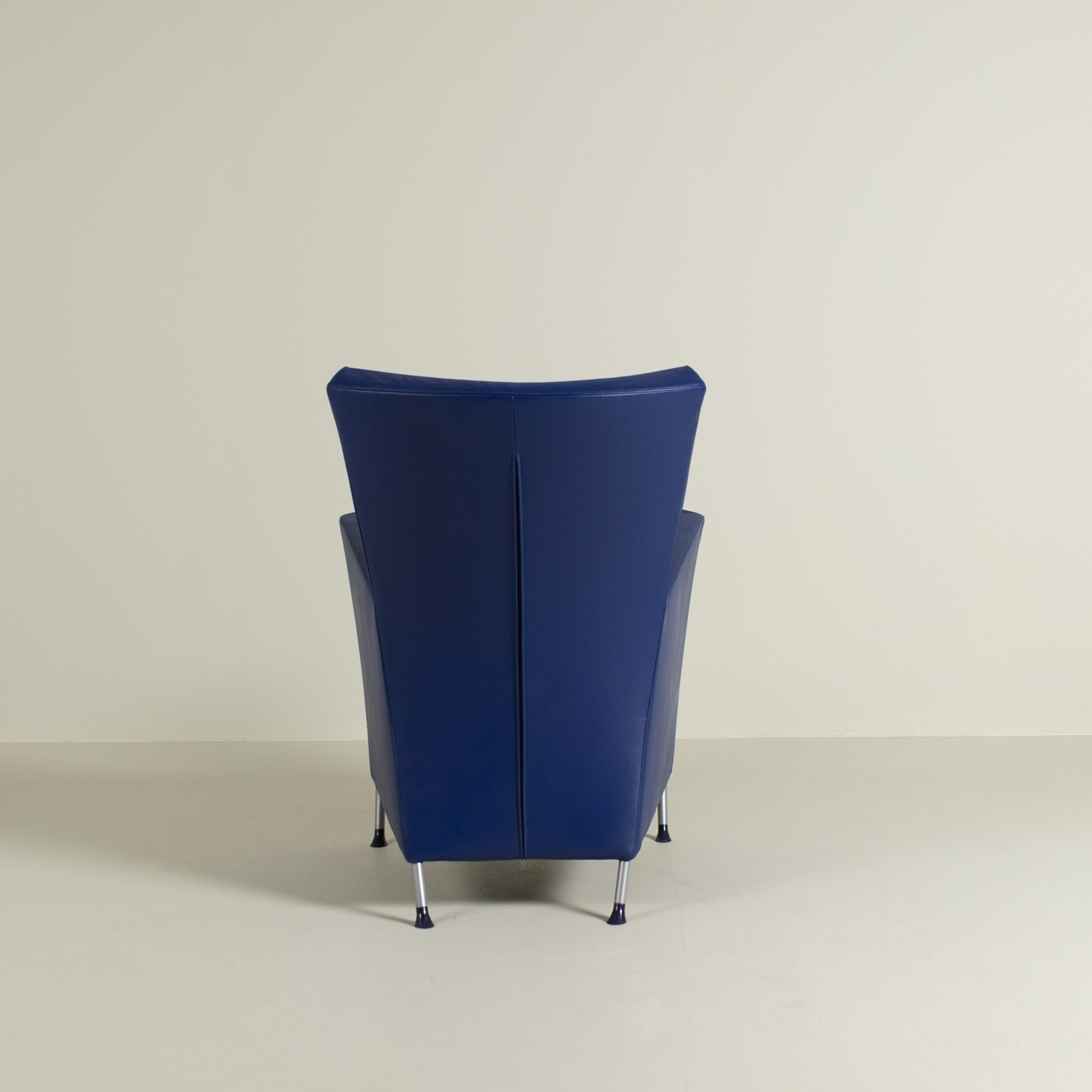 Montis Windy Fauteuil Blauw Leer - Grijs