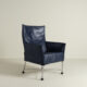 Montis Charly Fauteuil Blauw Leer - Aluminium (Op Doppen)