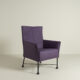 Montis Charly Fauteuil Paars Leer - Zwart (Op Doppen)