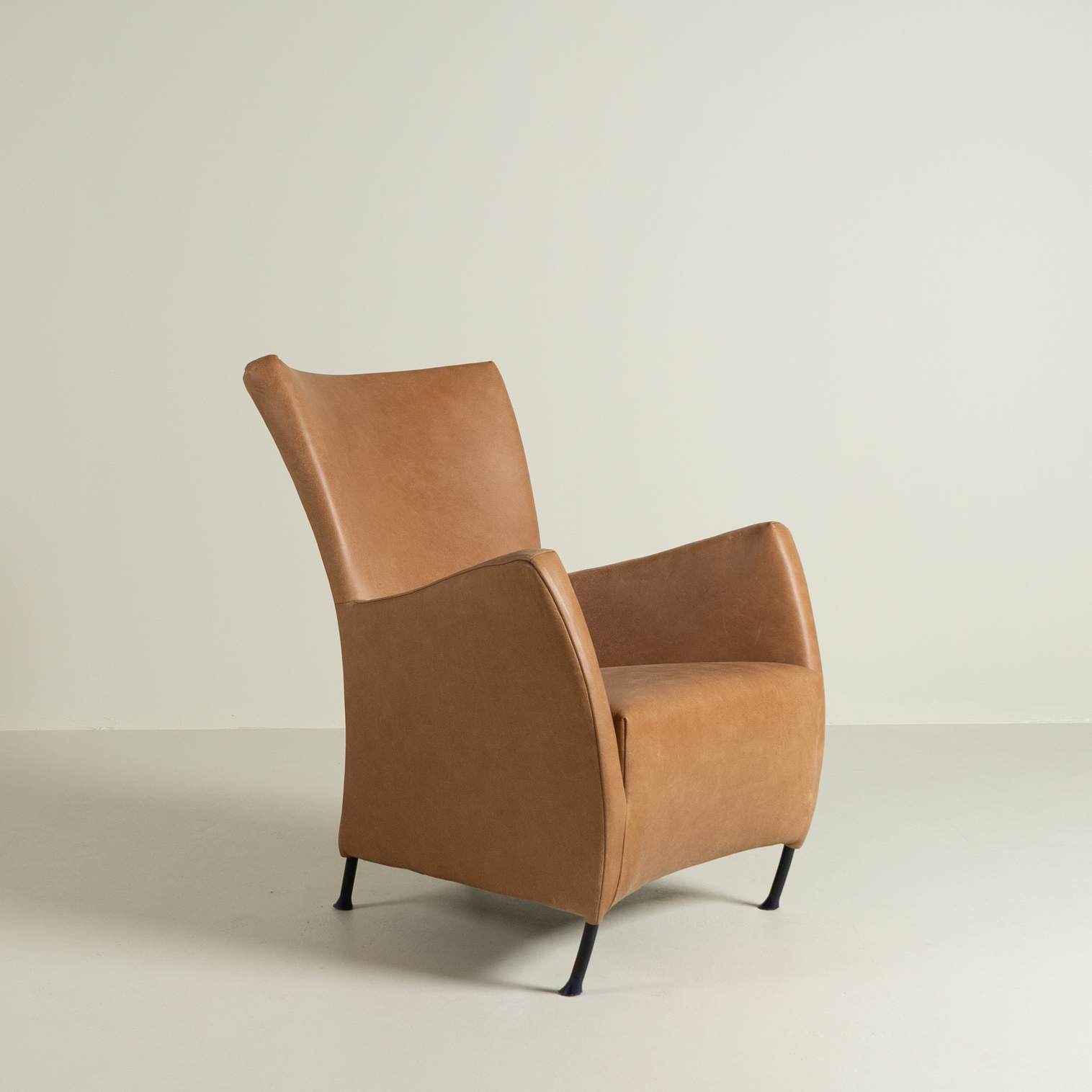 Montis Windy Fauteuil Cognac Buffalo Leer - Zwart