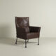 Montis Charly Fauteuil Bruin Leer - Zwart (Op Doppen)