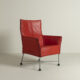 Montis Charly Fauteuil Ferrari Rood Leer - Grijs (Op Doppen)