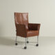 Montis Chaplin Stoel Cognac Leer - Aluminium (Op Wielen)