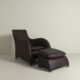 Montis Windy Fauteuil Donkerbruin Leer + Hocker