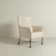 Montis Charly Fauteuil Crème Leer - Zwart (Op Doppen)
