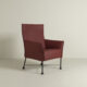 Montis Charly Fauteuil Bordeauxrood Leer - Zwart (Op Doppen)